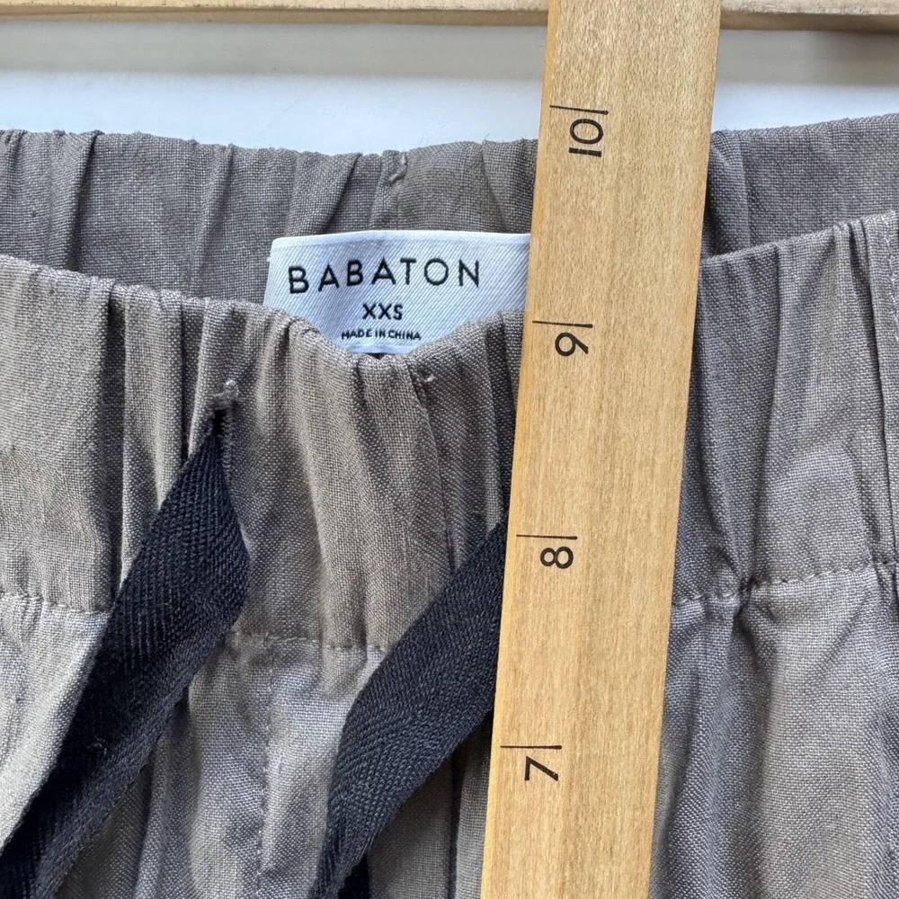 BABATON Errol Ankle Linen Blend Pant Womens‎ XXS Elastic Waist Comfort Beach 2XS